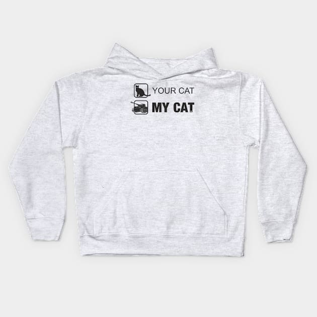 Pz-VI Tiger Your cat, my cat Kids Hoodie by FAawRay